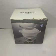 Godinger Silver Art Co. 6 Piece Fondue Set Never Used LIKE NEW