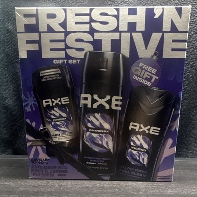AXE Phoenix Gift Set Men Body Spray Stick Wash Mint Rosemary Scent