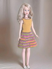 Vintage Eegee Doll Very Large Blonde 1980s Collectors  rare handmade dress