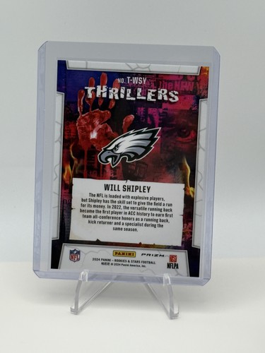 Will Shipley 2024 Panini Rookies & Stars Thrillers Silver T-WSY - Bild 2 von 2