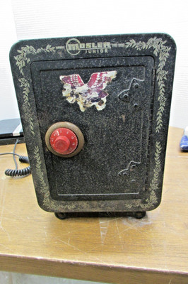 Vtg Original Mosler Junior Bank Vault Safe Piggy Bank W/ Combination