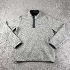 Marine Layer Sweatshirt Mens Medium Gray Corbet Quilted 1/4 Snap Pullover