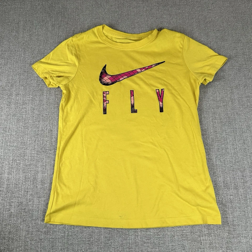 Mujeres The Nike Camiseta Amarilla Dri-Fit Baloncesto FLY Piel de Reptil Estampado Swoosh Camisa Foto 2 de 4