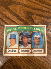 1972 Topps - League Leaders Tom Seaver, Fergie Jenkins, Bill Stoneman #95
