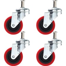 4 Pack 2.5 Inch Heavy Duty Swivel Caster Wheels Post Mount Cart Stool Wheels