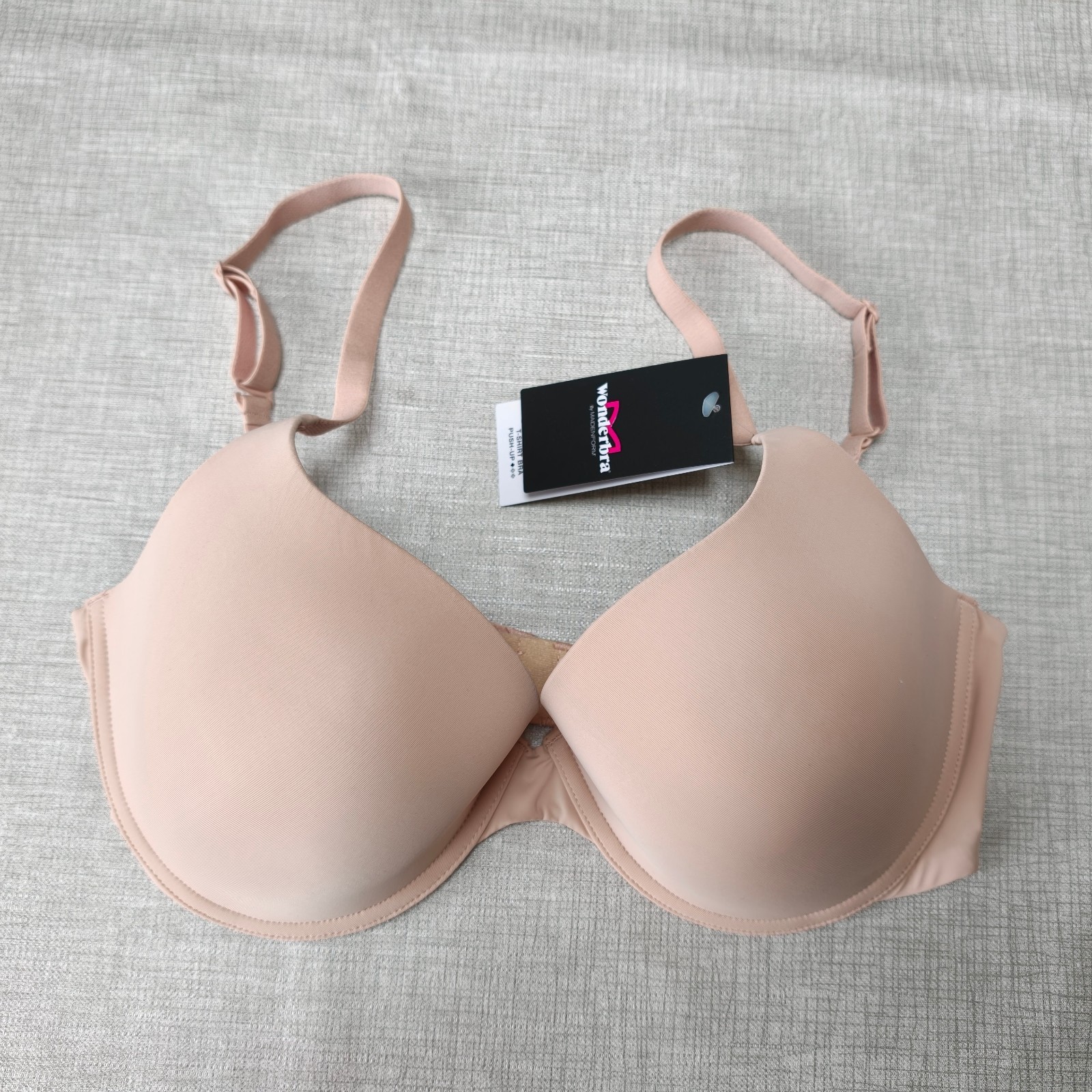 36D Wonderbra Ultimate T-Shirt Bra Women's Padded Beige Bra