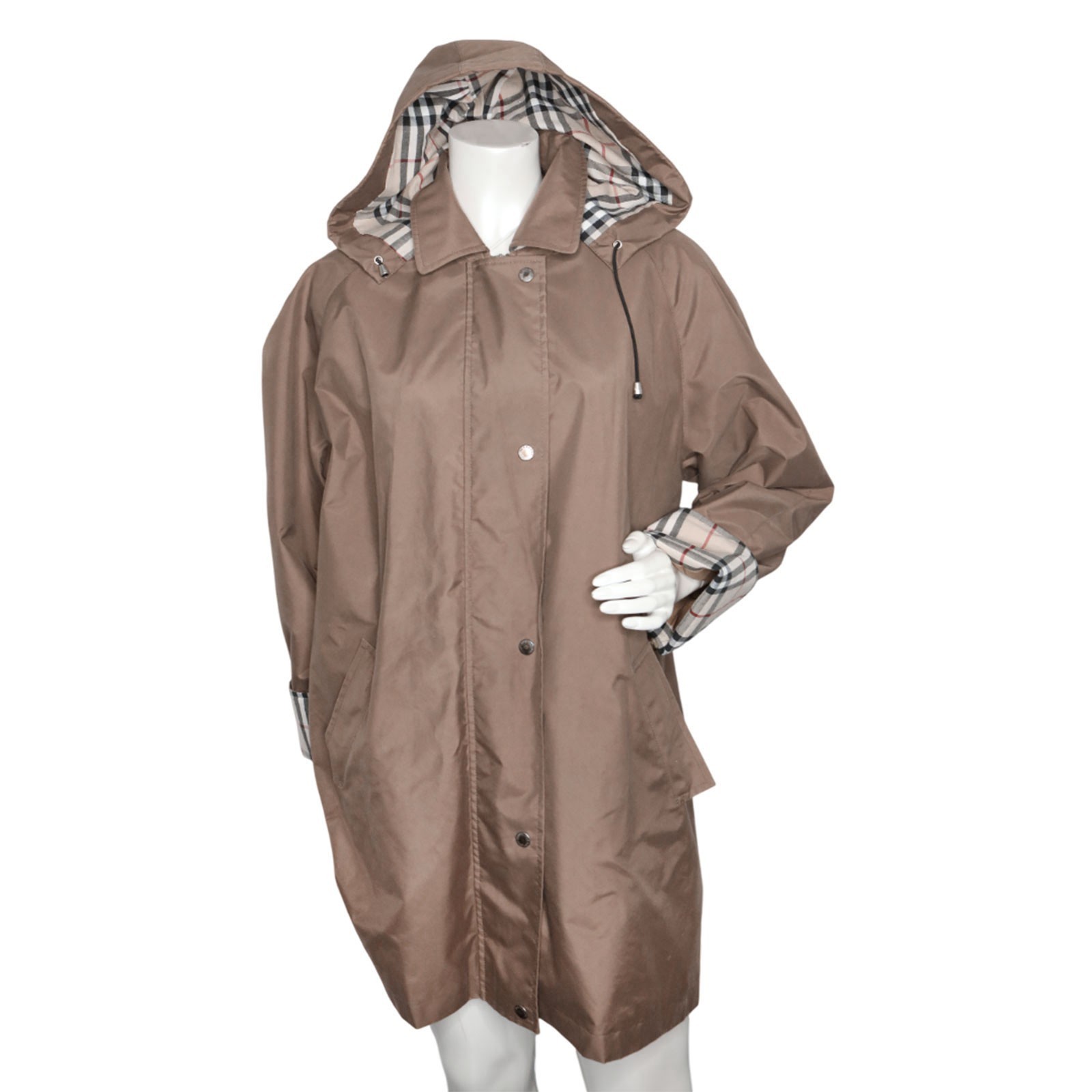Vintage Burberry Nova Check Trim Rain Jacket Windbreaker Wool Liner Coat Brown image 3