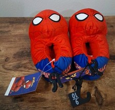 Official Licensed Marvel SpiderMan Plush House Slippers Children's Size 9/10 NWT