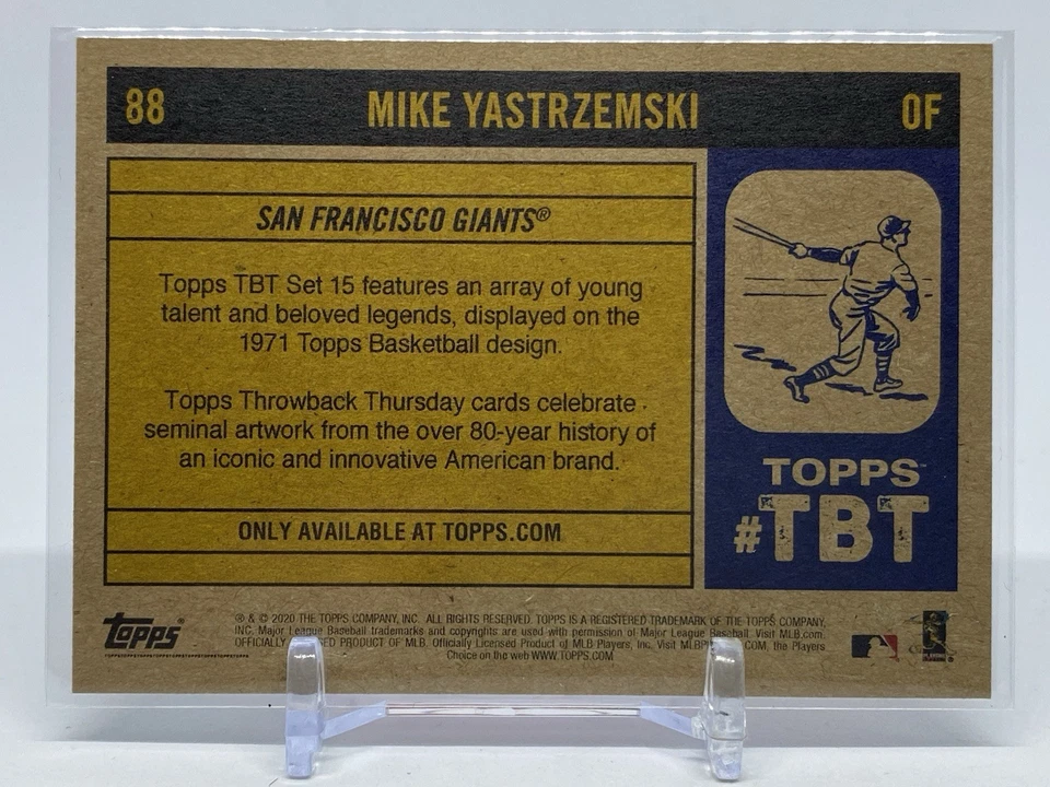 Mike Yastrzemski 2020 Topps Throwback Thursday TBT #88 PR: 570 '71-72 Basketball - Image 2 of 2