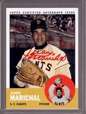 JUAN MARICHAL 2012 Topps Heritage Real One #ROA-JM Red Ink Autograph Auto #41/63