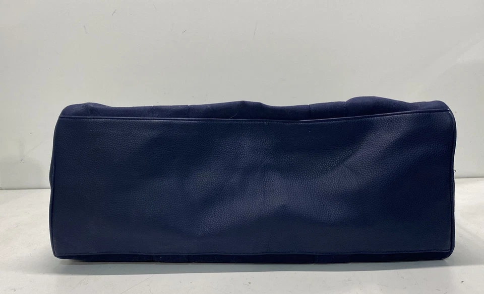 Ralph Lauren Women's Navy Canvas Silver Duffle Purse Polo - Image 3 of 4
