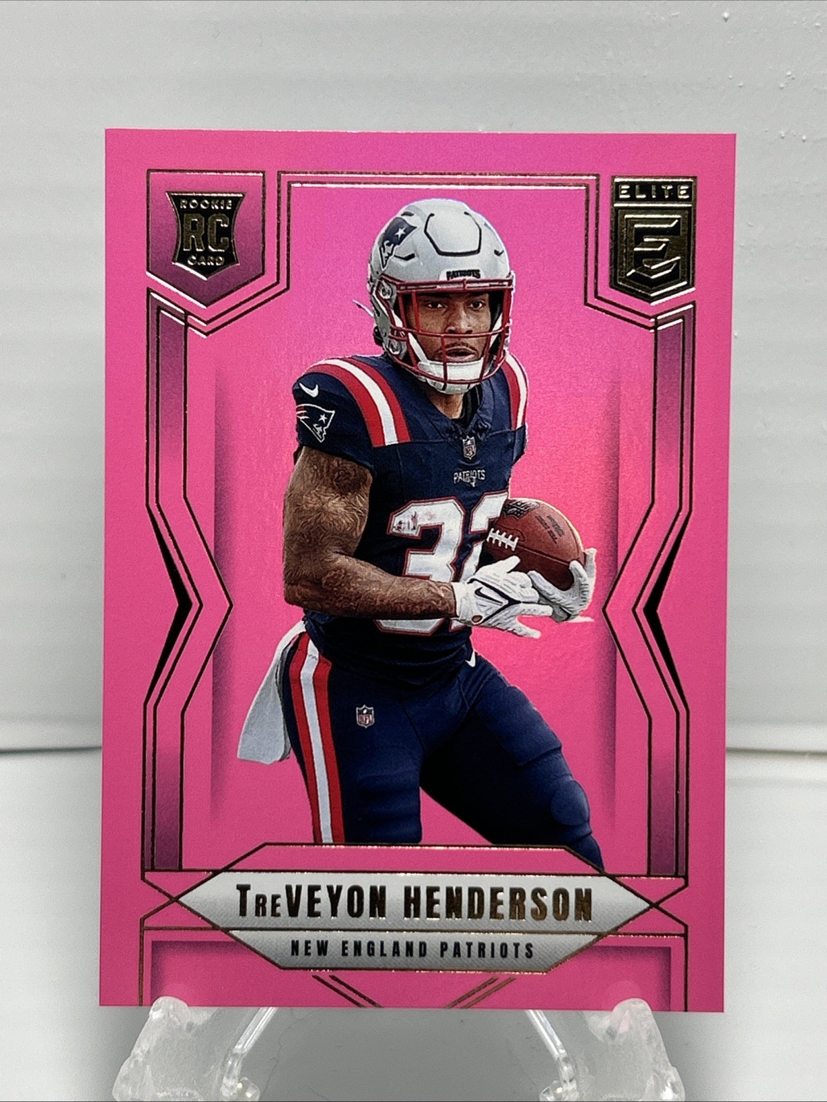 2025 Panini Donruss Elite - Rookies Treveyon Henderson #152 Pink Ink (RC)