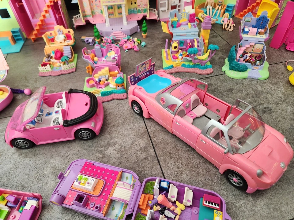 Lote de brinquedos antigos colecionáveis Polly Pocket coleção de brinquedos para meninas da Mattel - Imagem 4 de 4
