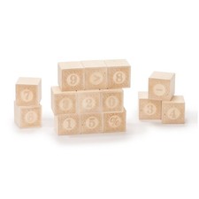 Uncle Goose Alphablanks Numbers Blocks - Made in The USA White