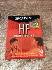 Sony HF High Fidelity 2 Pack 90 min blank audio cassette c-90hfl/2b