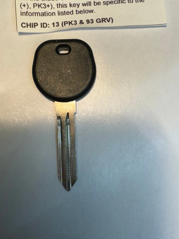 NEW for Chevy Uplander 2005 Car Ignition PK3 id 13 TRANSPONDER Chip KEY 93 GRV - Image 2 of 4
