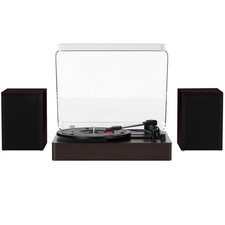 VIPQV Vinyl Record Player, Bluetooth 5.0 Belt-Drive Turntable, High-Fidelity
