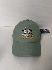 Disney Exclusive Green Mickey  Minnie Mouse Baseball Hat Strapback NWT