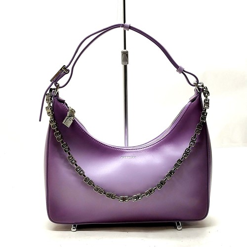 Givenchy Hand Bag Purple Leather 3985877