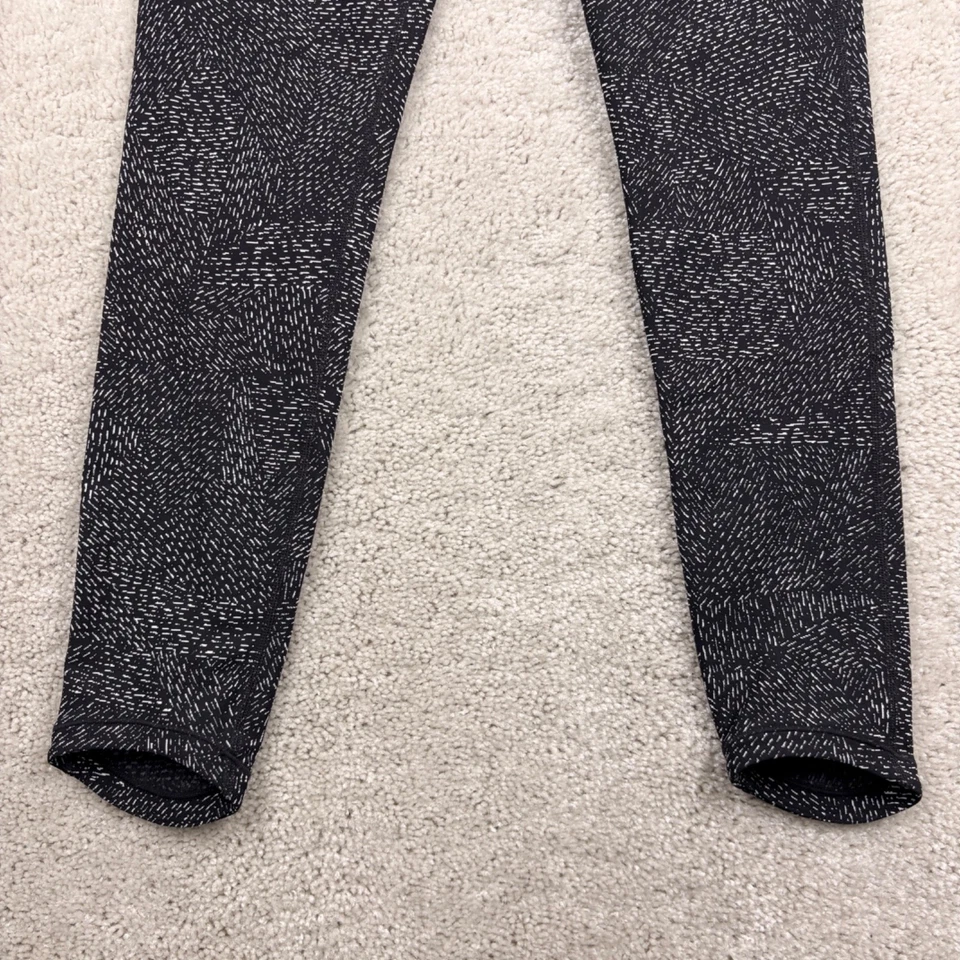 Athleta Girl Leggings Girls Size XL 14 Run With It Tight Black Patterned - Image 2 of 4