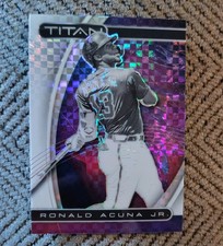 2021 Panini Chronicles Titan Building Blocks Ronald Acuna Jr #2 Checkerboard
