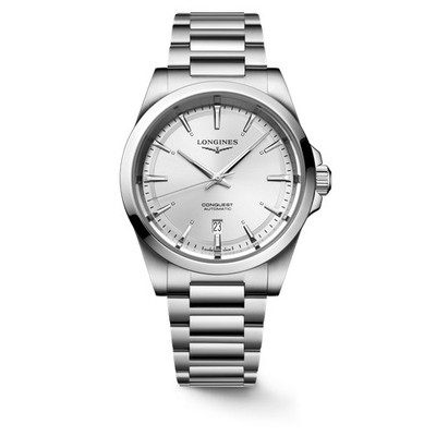 Longines Conquest 41 MM Stainless Steel Silver Dial Automatic Watch L38304726