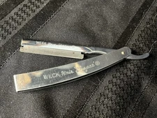 Vintage Weck Hair Shaper Straight Razor Handle Metal Made in USA/A2