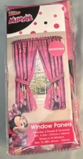 Disney Junior Minnie Mouse Microfiber Pink Window Panels Rod Pocket 42 x63 T328