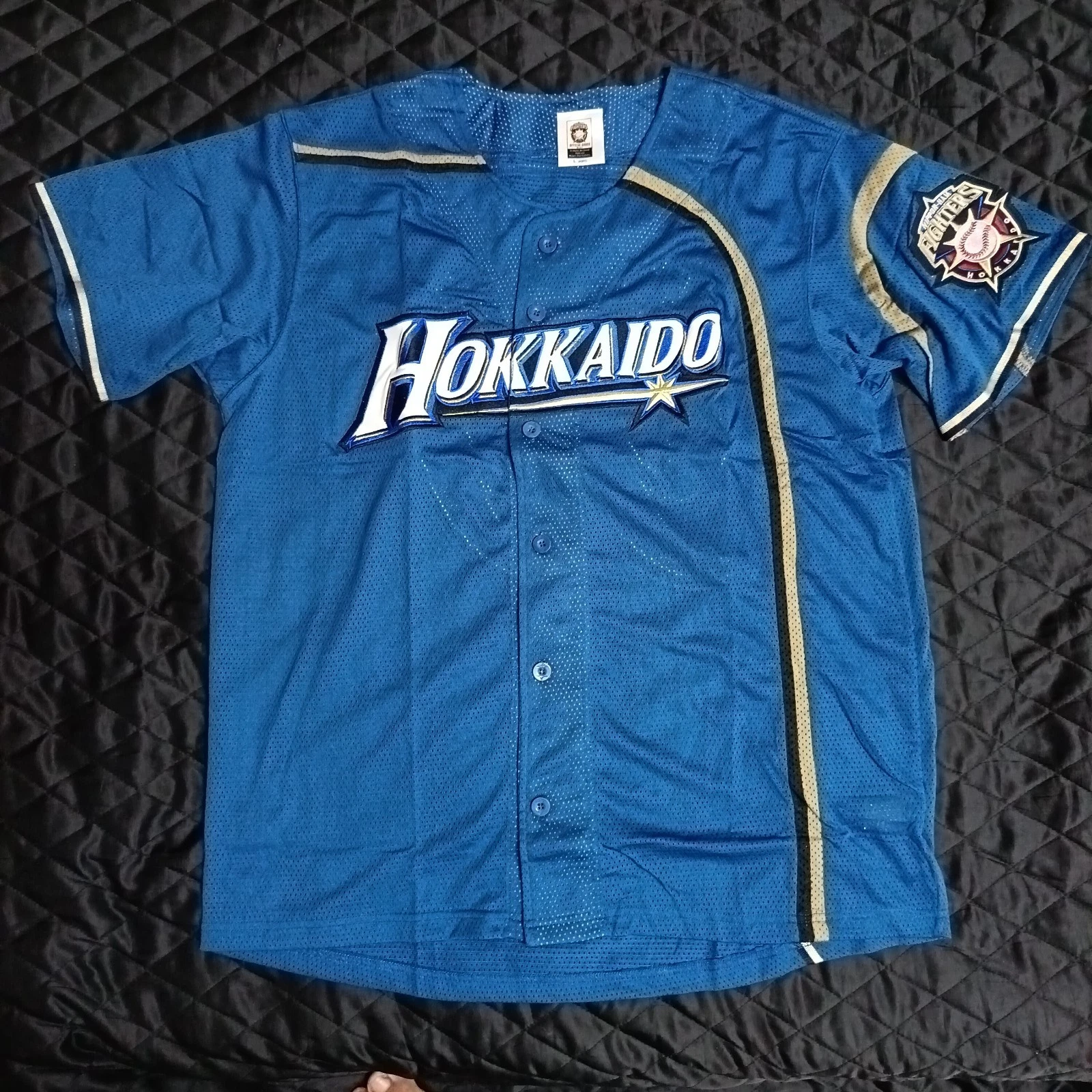 MLB Hokkaido Nippon-Ham Fighters Wang Po-Jung NPB Japanese Baseball Jersey Sz L