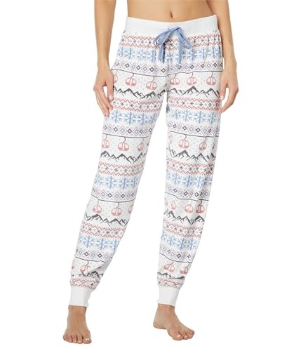 PJ Salvage Pj Salvage Stay Lifted Fair Isle Pajama Pants White