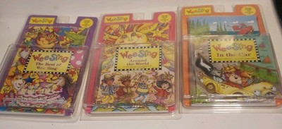 Wee Sing Lot Of 3 Book  Songs Around The World, The best, In the car wee sing 