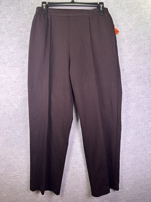 #ad Cathy Daniels Pants Brown Petite Size Medium Pull on Woman#x27;s Trousers Work Pleat $18.00