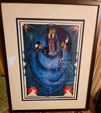 Quanah Parker Burgess Signed Lithograph  Comanche Art 17x21