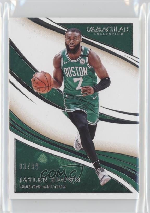 2019-20 Panini Immaculate 93/99 Jaylen Brown #67 0gp4