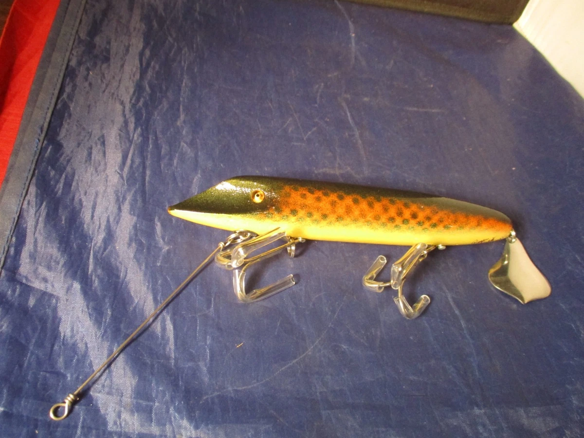 Leurre Bois Vintage Wiley Musky Killer – 6″, Motif Grenouille, USA