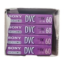 Sony Excellence MiniDV DVC Digital Tapes Lot of 4   60min / 90min LP   DVM60EXL