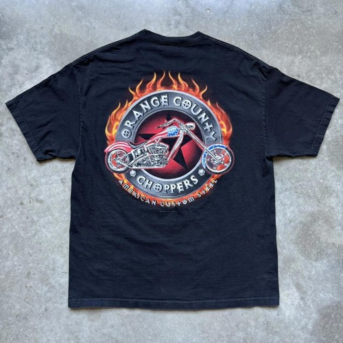 Orange County Choppers Flames Vintage Y2K Graphic T-shirt