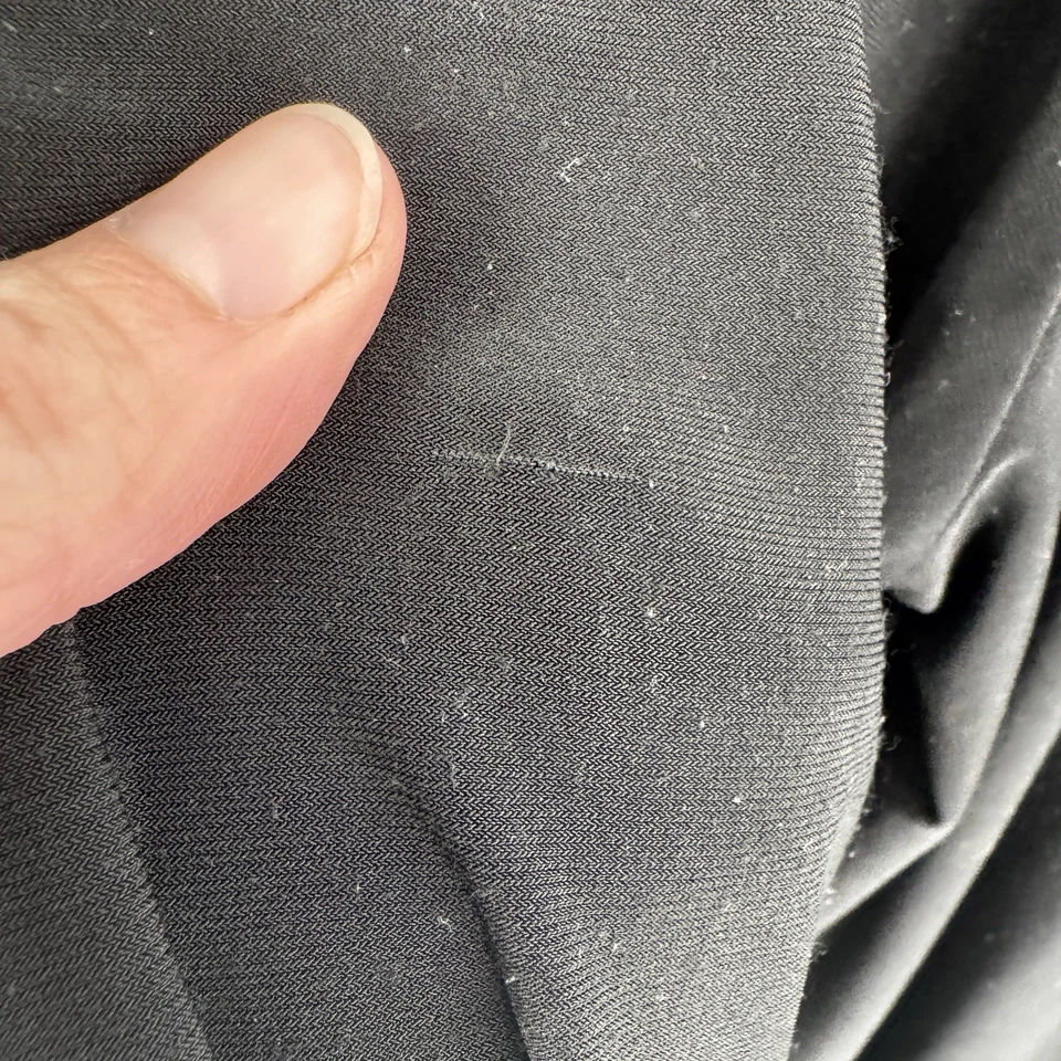 Norma Kamali Pantalones Mujer XL Negro Alto Pierna Ancha Elefante Elástico Suelto Foto 3 de 4