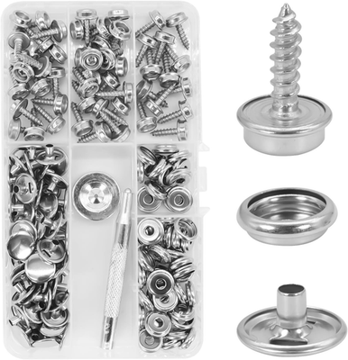 #ad #ad Canvas Snap Kit 150 PCS 3 8quot; Socket Canvas Fastening Set Stainless Steel Marine $20.99