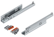 Pair of square drawer slides for wooden drawer Blum Tandem Blumotion 550H partia