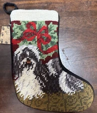 Claws Collection Needlepoint Mini Stocking  Dog Lhasa Apso Shih Tzu