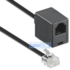 RJ11 ADSL Extension Flat Cable Broadband Modem Male to Female Lead 3M 6M 10M 15M