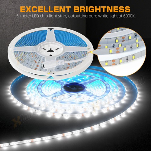 Bright 5050 White Waterproof SMD 300 LED Flexible Strip light 12V 5M 16.4ft US - Picture 2 of 9