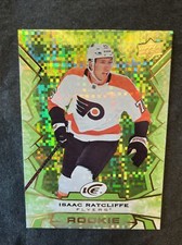 22-23 UD ICE Hockey Rookie Green SP Parallel 128 Isac Ratcliffe