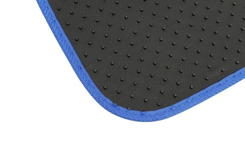 Streetwize Velour Car Floor Mat Set of 4 Universal Anti-Slip Black/Blue - Picture 8 of 8