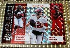 2020 Mosaic Tom Brady/Ronald Jones/Mike Evans FLEA FLICKER SILVER Mosaic #13 MNT