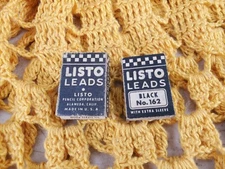 2 Cartons of Listo Leads Pencil Spare Refills Black No 162 Vintage Original 1950