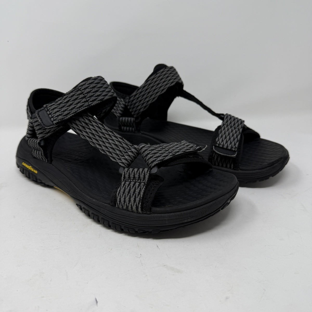 Skechers Lomell Rip Tide Sandals Mens Goodyear Relaxed Fit Luxe Foam Gray