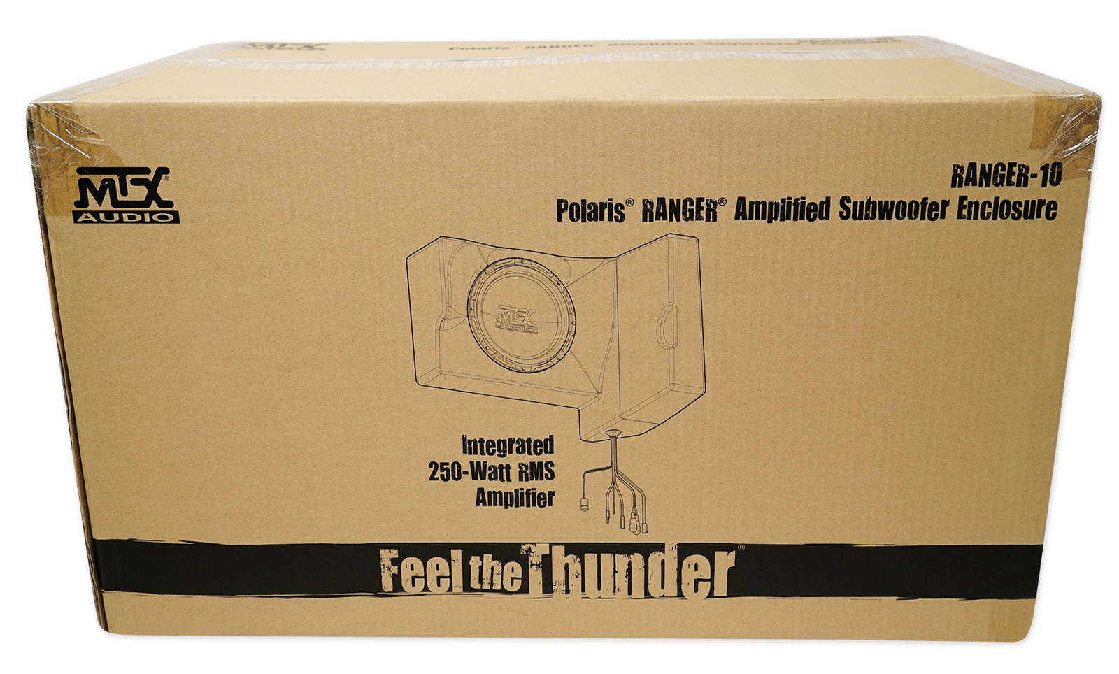 10 Сабвуферов MTX мощностью 500 Вт под сиденьем корпус для Polaris Ranger 2014-17 годов выпуска