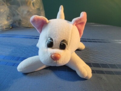 Tonka Vintage Pound Purries White and Pink Cat Kitten Stuffed Animal. 